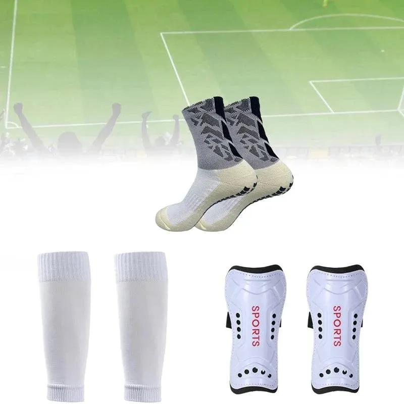 1 Set New High Elastic Football Shin Guards Socks Leg Coveradult Youth Outdoor Sports Non-slip Running Cycling Soccer Socks