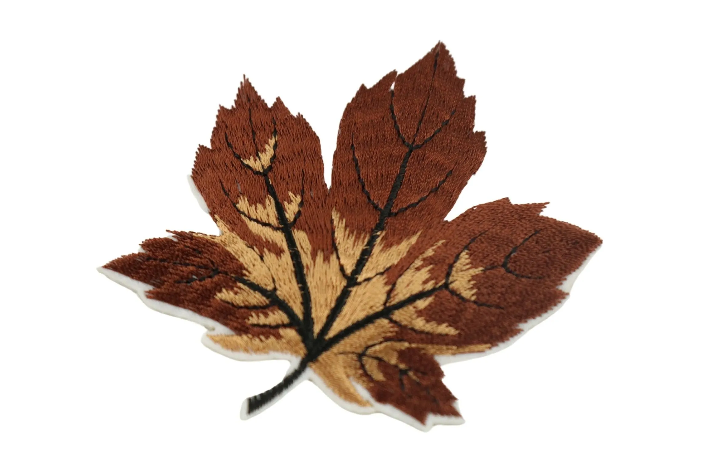 10 Pcs Maple Leaf Patch, Brown 3.1 Inch Iron On Patch Embroidery, Sycamore leaf Patch, Sew On Patch, Embroidered Patch, Applique