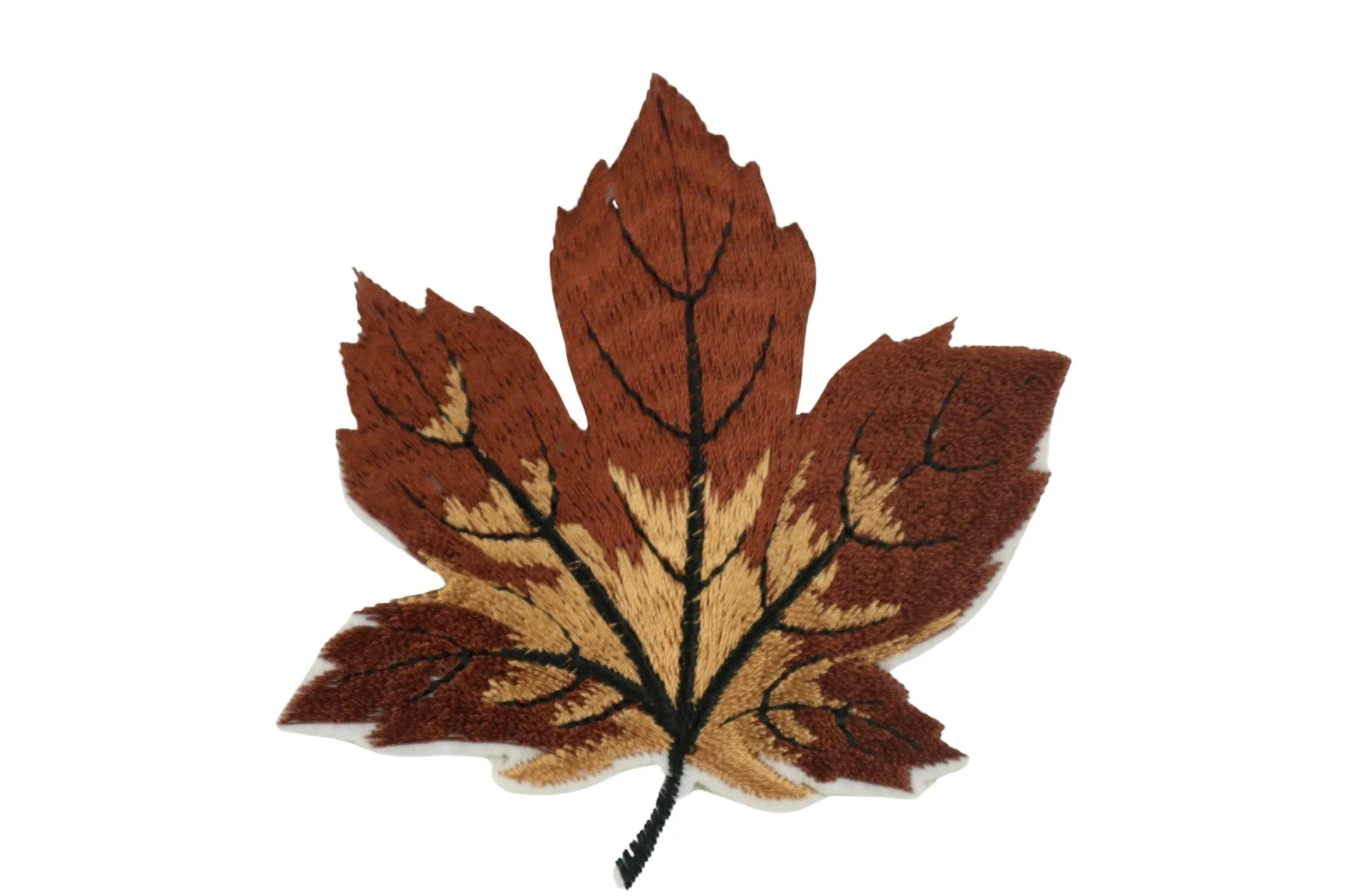 10 Pcs Maple Leaf Patch, Brown 3.1 Inch Iron On Patch Embroidery, Sycamore leaf Patch, Sew On Patch, Embroidered Patch, Applique