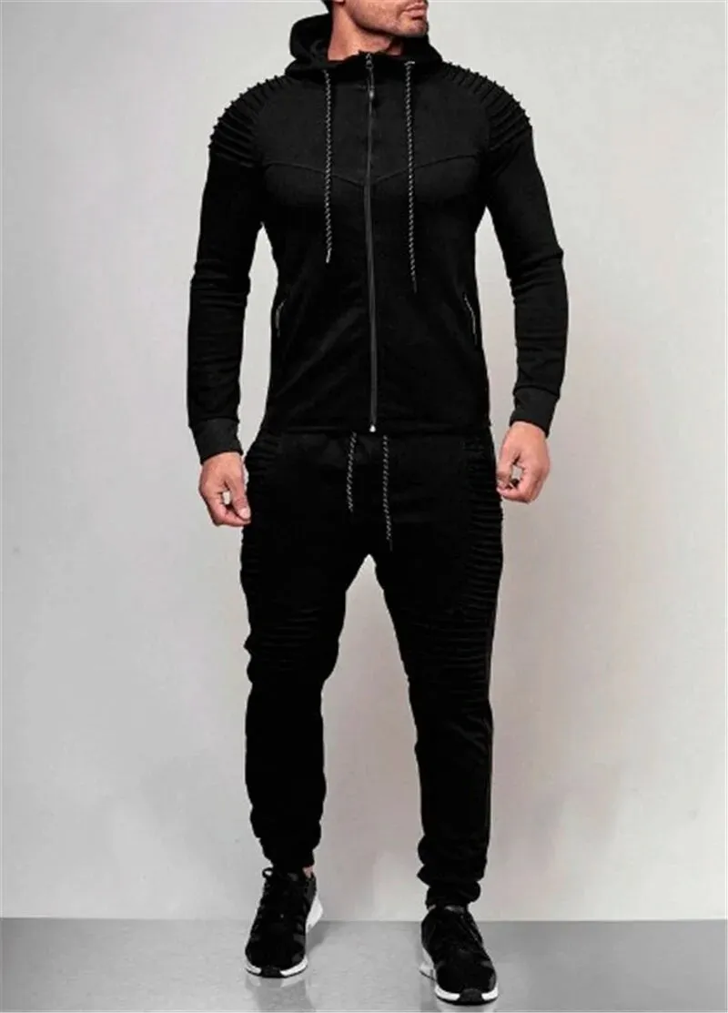 2 Pieces Autumn Running Tracksuit Men^