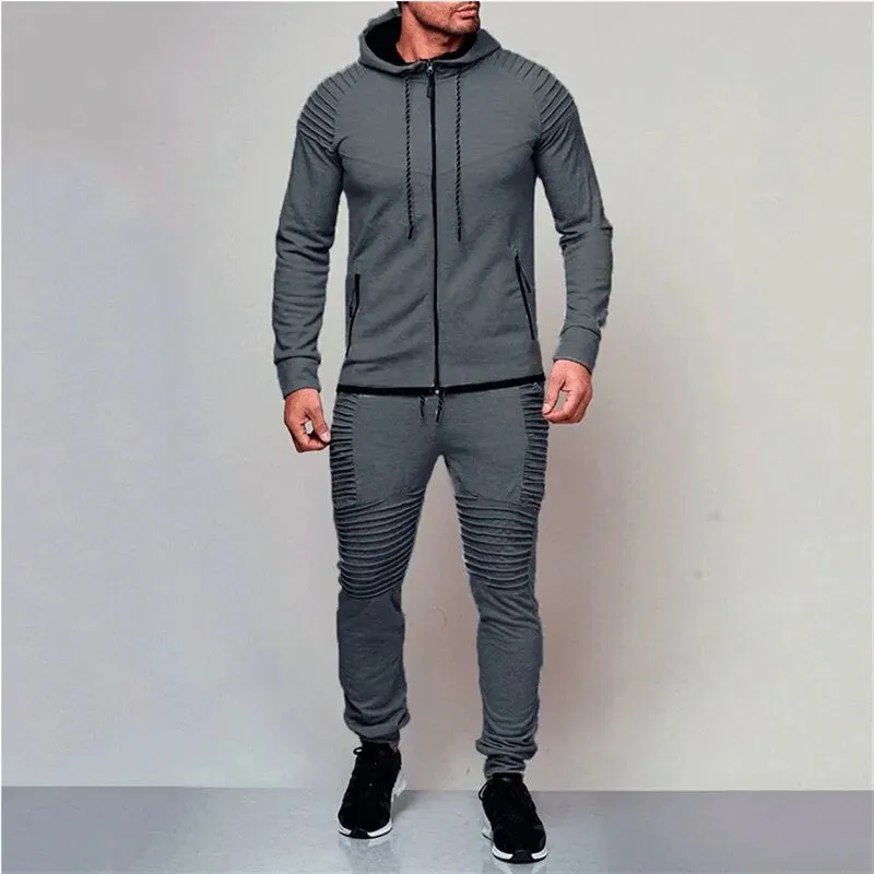 2 Pieces Autumn Running Tracksuit Men^