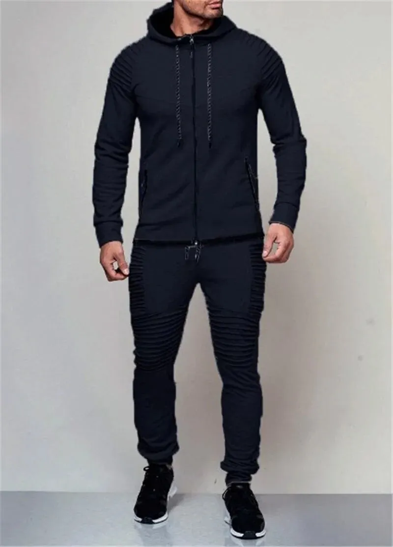 2 Pieces Autumn Running Tracksuit Men^