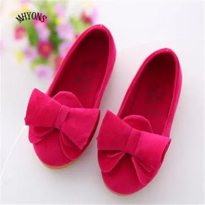 2016 spring autumn new children's casual shoes girls princess bow solid Peas shoes safty quality non-slip shoes for kids