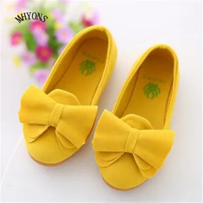 2016 spring autumn new children's casual shoes girls princess bow solid Peas shoes safty quality non-slip shoes for kids