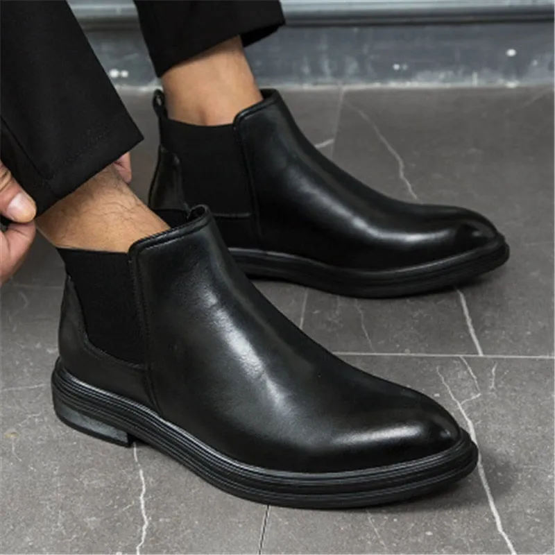 2023  Boots Shoes Man Casual Boots Male Leather