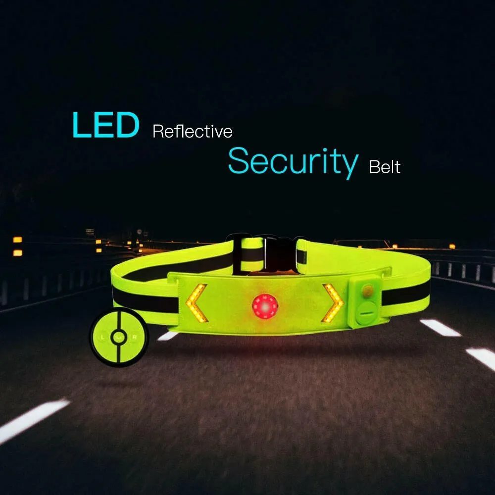 2.4G Wireless Remote Controlled LED Reflective Belt with Turn Light High Visibility