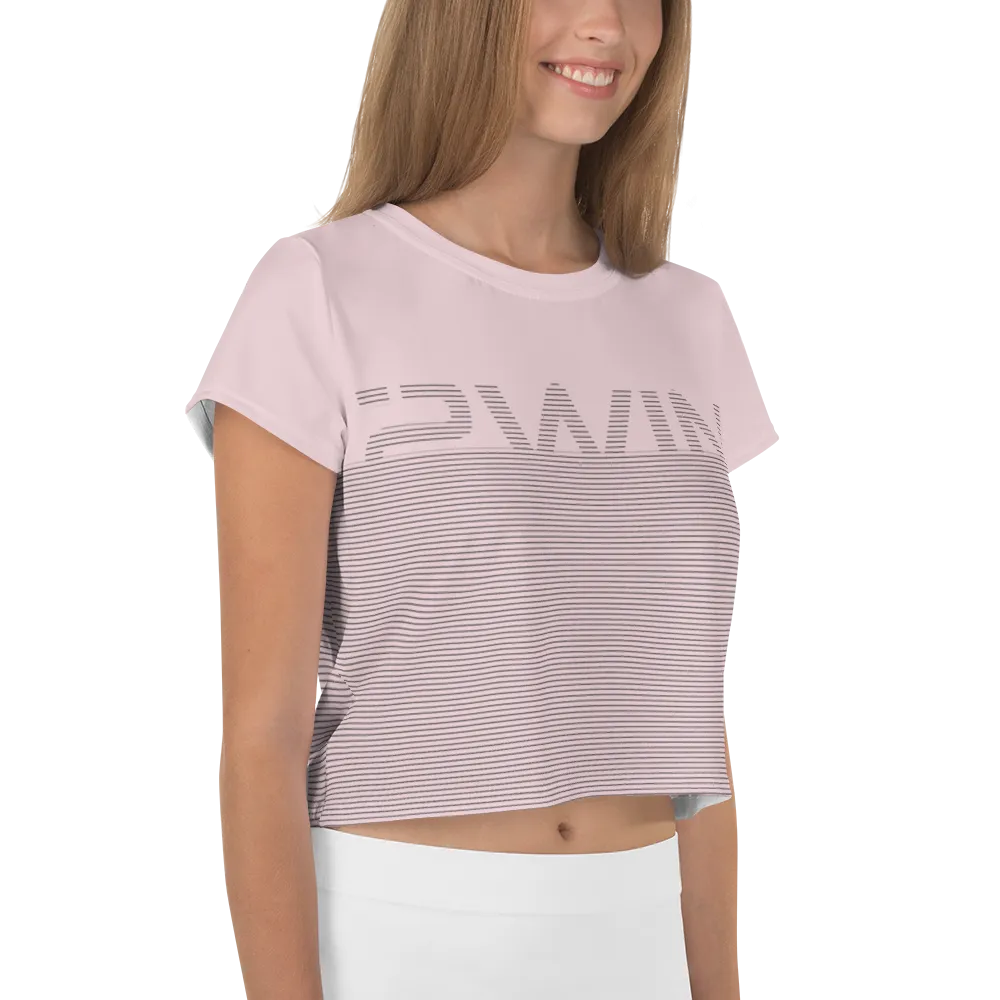 2WIN ® |  Gradient Fade Crop Tee | Vinta Pink