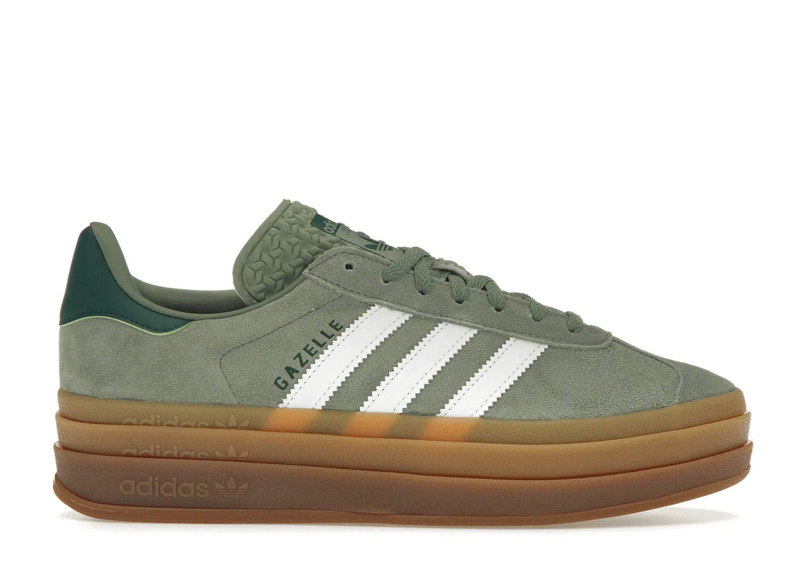 ADIDAS GAZELLE BOLD SILVER GREEN GUM (WOMENS)