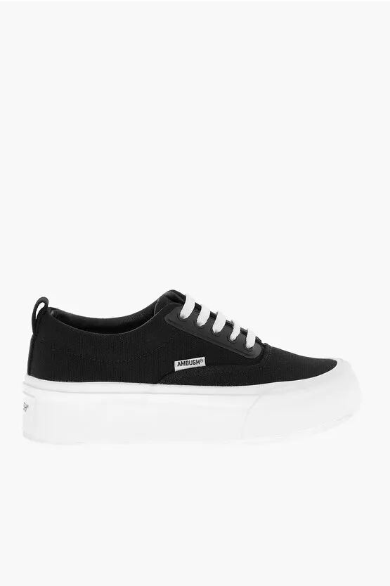 Ambush Cotton Low-Top Sneakers with Platform