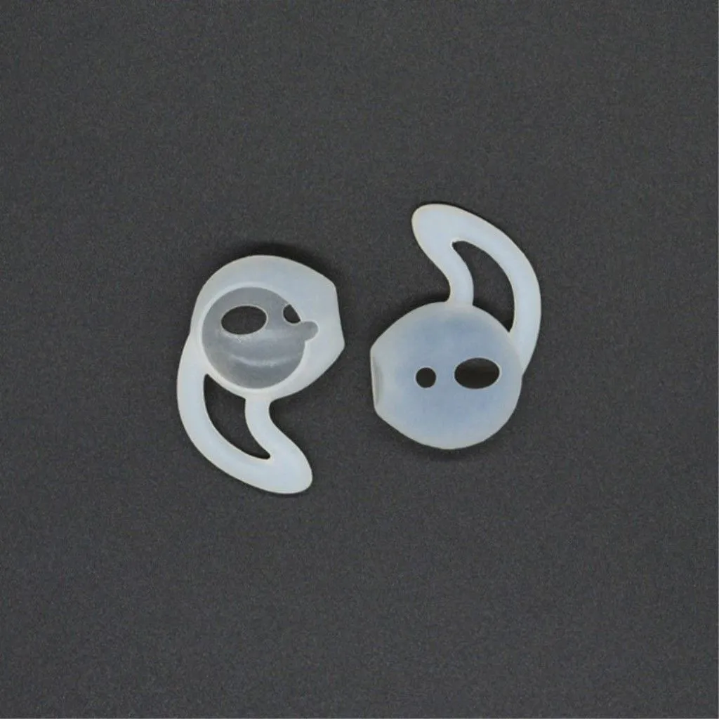 Apple Airpods 1 pair silicone ear hocks skin cover replacement - Transparent