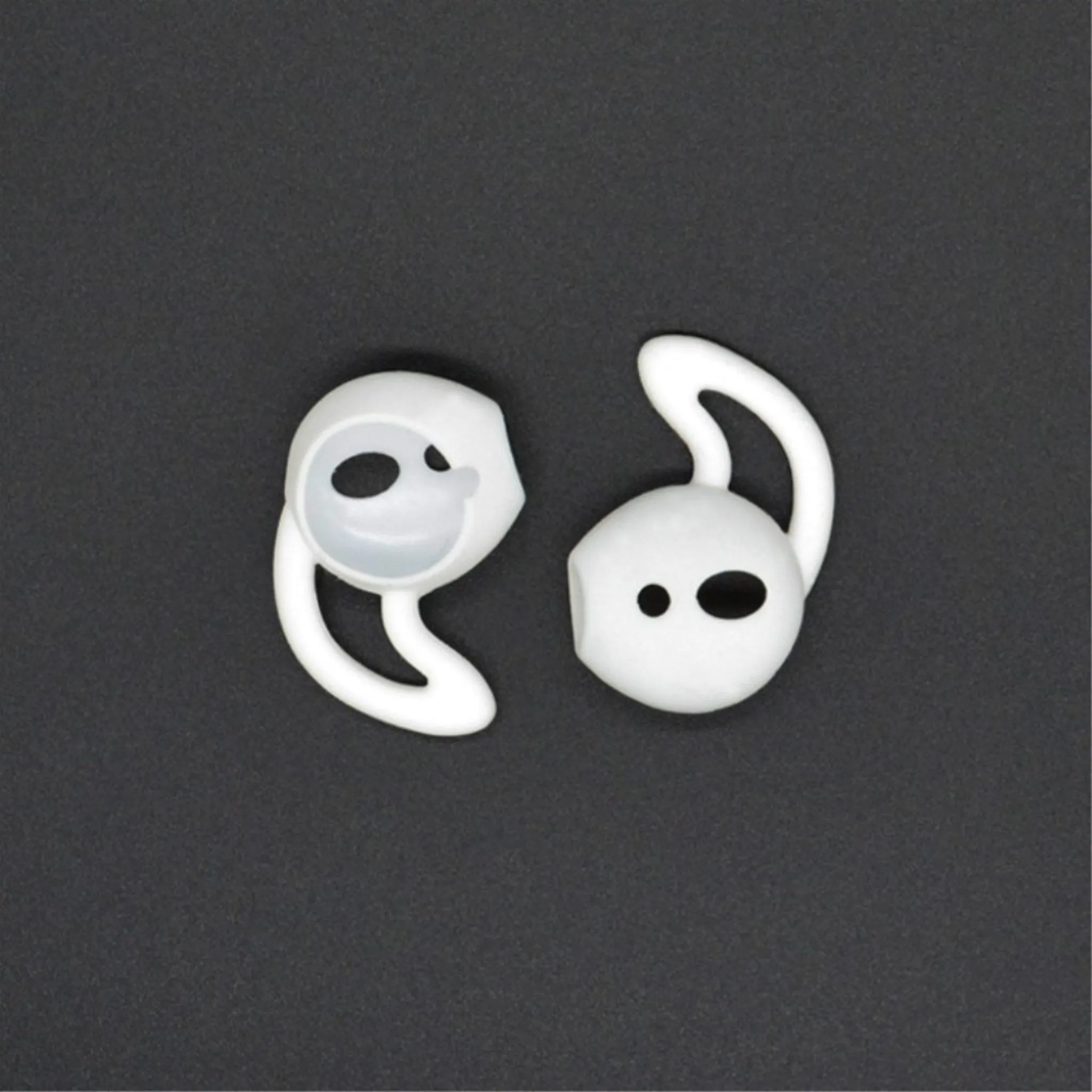 Apple Airpods 1 pair silicone ear hocks skin cover replacement - White