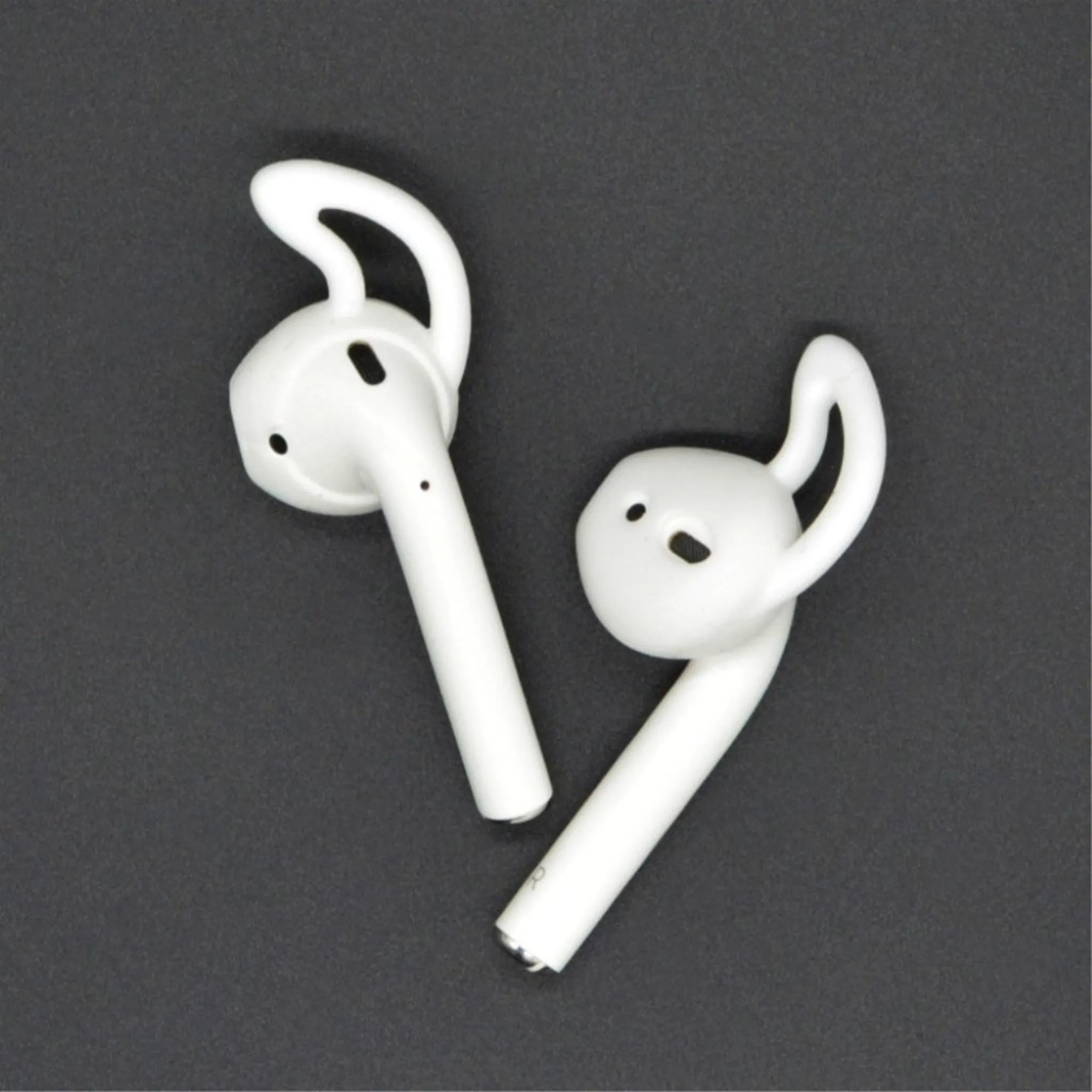 Apple Airpods 1 pair silicone ear hocks skin cover replacement - White