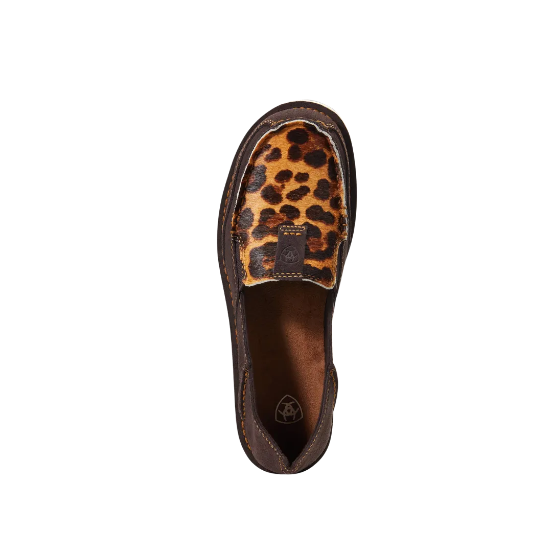 Ariat Women's Chocolate Suede & Leopard Hair On Cruiser Shoes