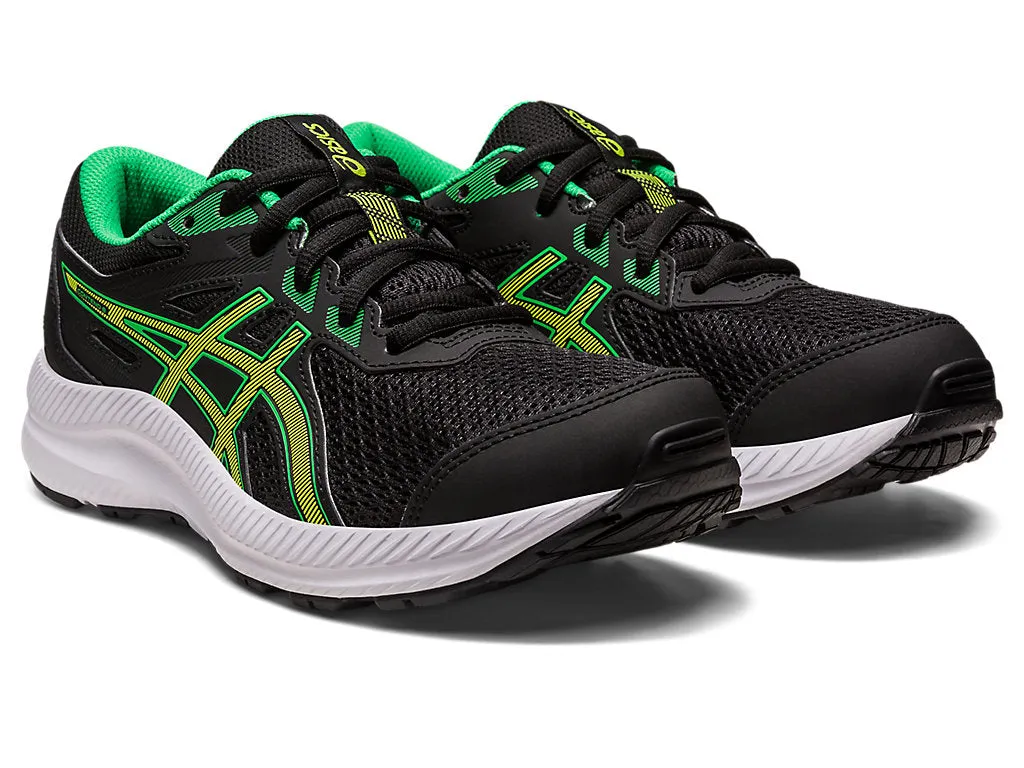 ASICS Contend 8 GS - Kids - Black/Lime Zest