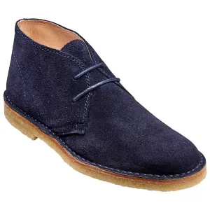 BARKER Monty Boots - Mens Derby - Navy Suede