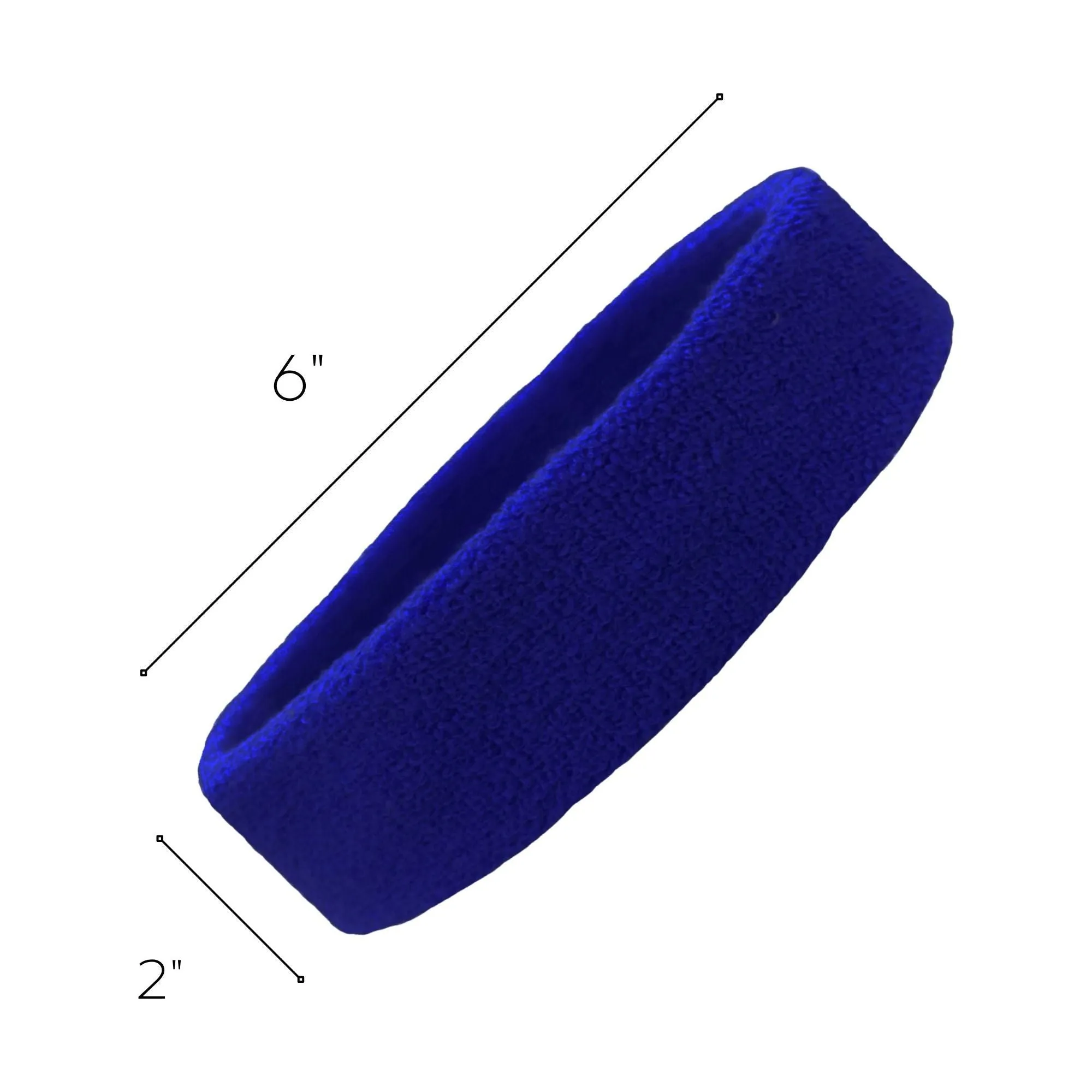 Blue and Red Head Sweatbands - 12 Pack