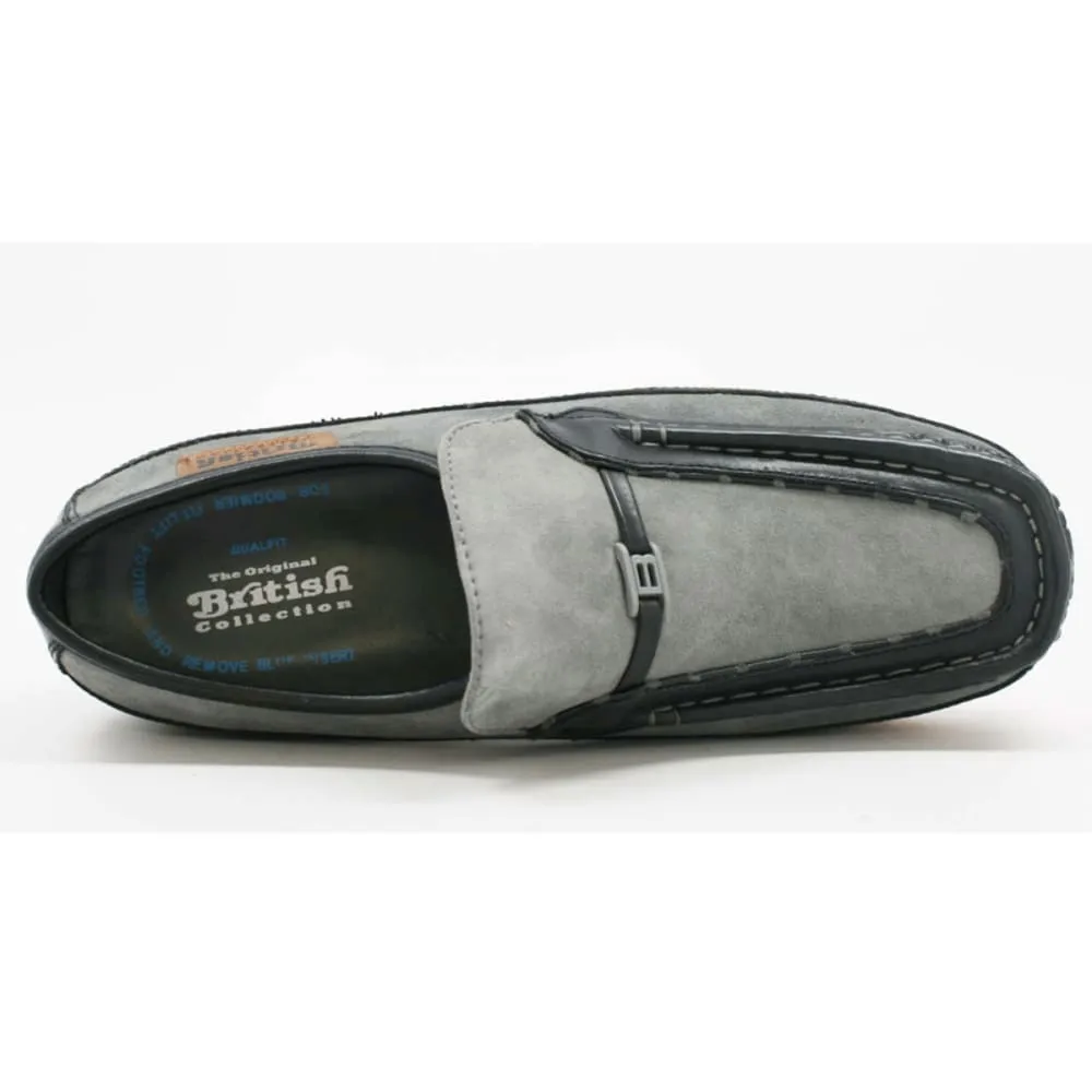 British Walkers Power Men's Crepe Sole Leathe and Suede Slip On Shoes