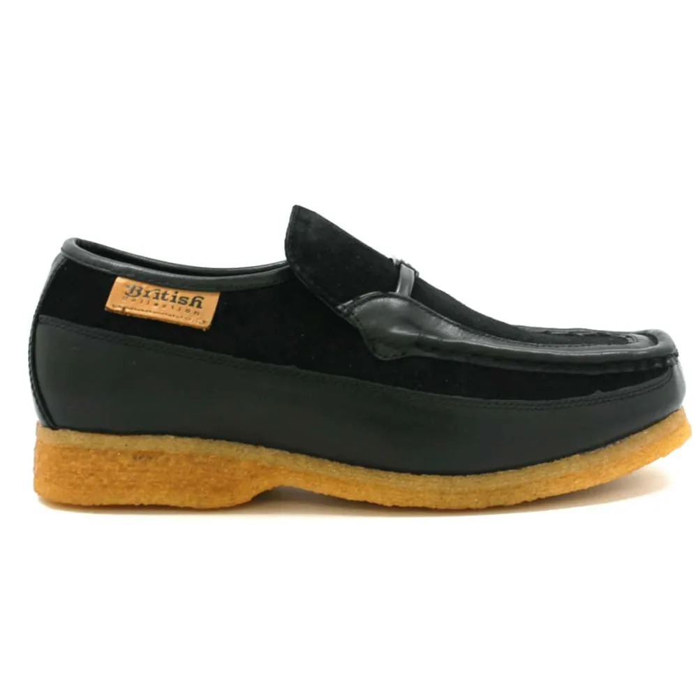 British Walkers Power Men's Crepe Sole Leathe and Suede Slip On Shoes