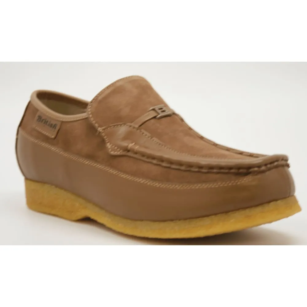 British Walkers Power Men's Crepe Sole Leathe and Suede Slip On Shoes