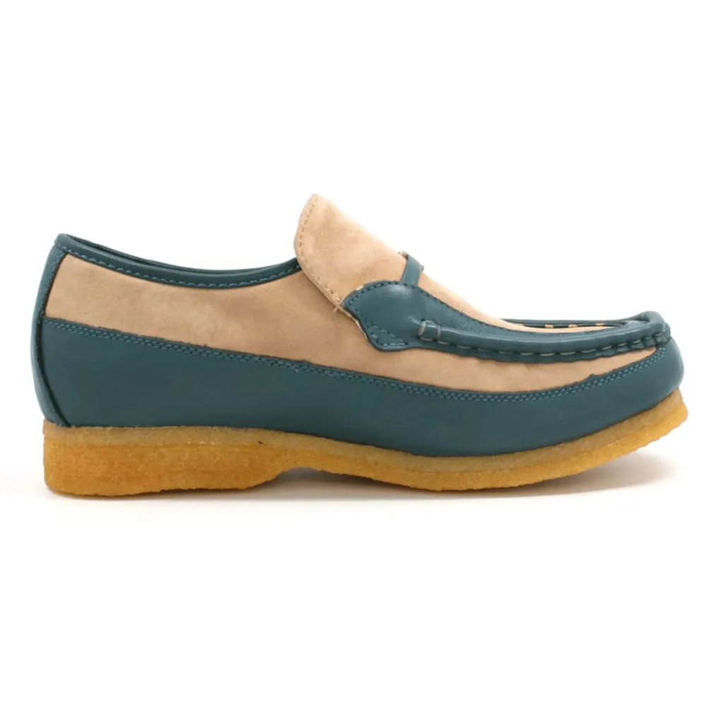 British Walkers Power Men's Crepe Sole Leathe and Suede Slip On Shoes