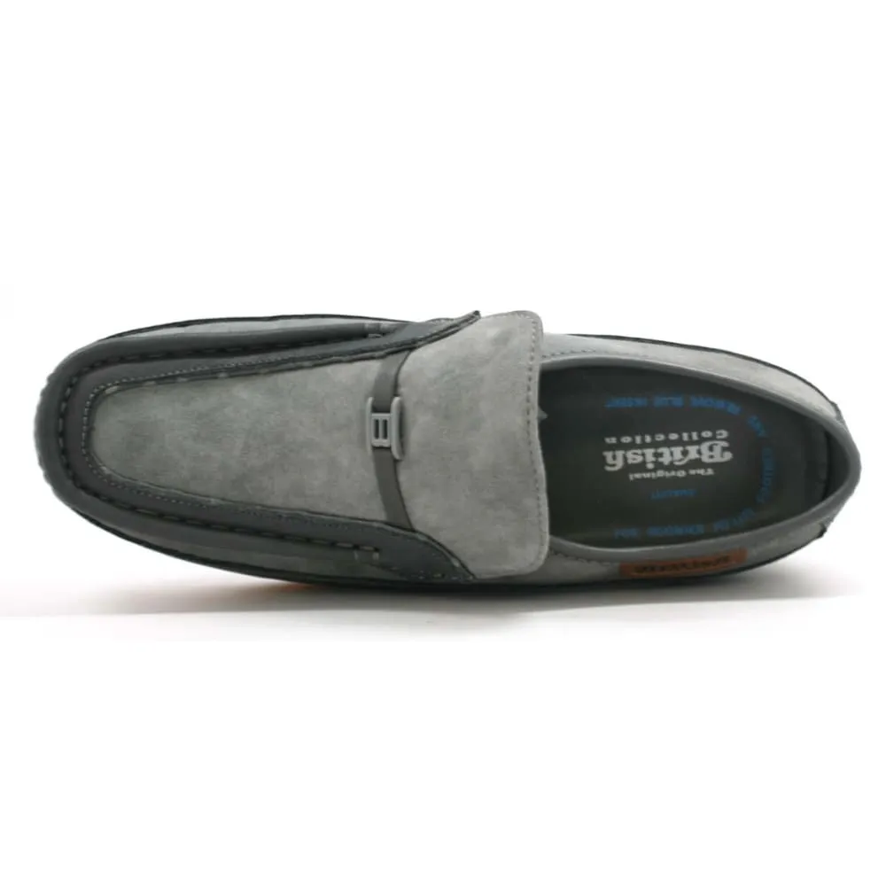 British Walkers Power Men's Crepe Sole Leathe and Suede Slip On Shoes