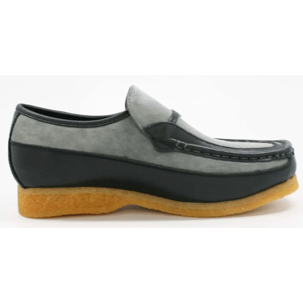 British Walkers Power Men's Crepe Sole Leathe and Suede Slip On Shoes