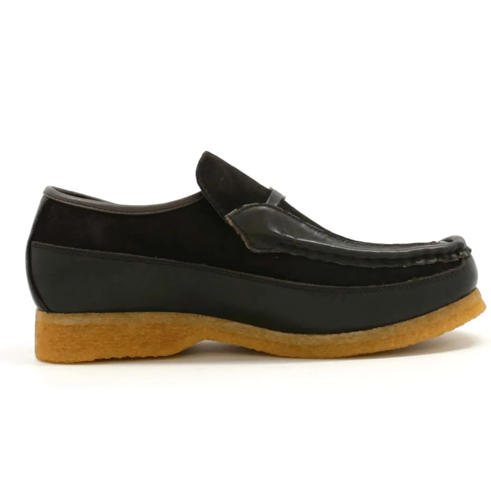 British Walkers Power Men's Crepe Sole Leathe and Suede Slip On Shoes