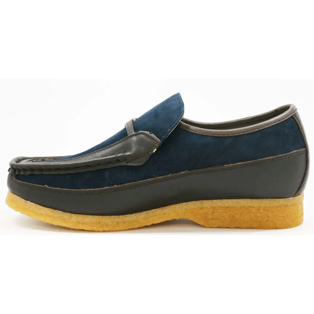 British Walkers Power Men's Crepe Sole Leathe and Suede Slip On Shoes