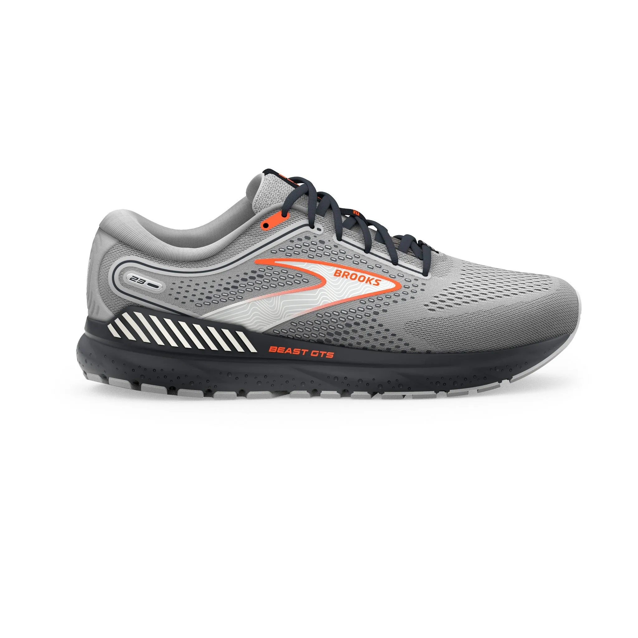 Brooks Beast GTS 23 Grey Scarlet Ebony Men's