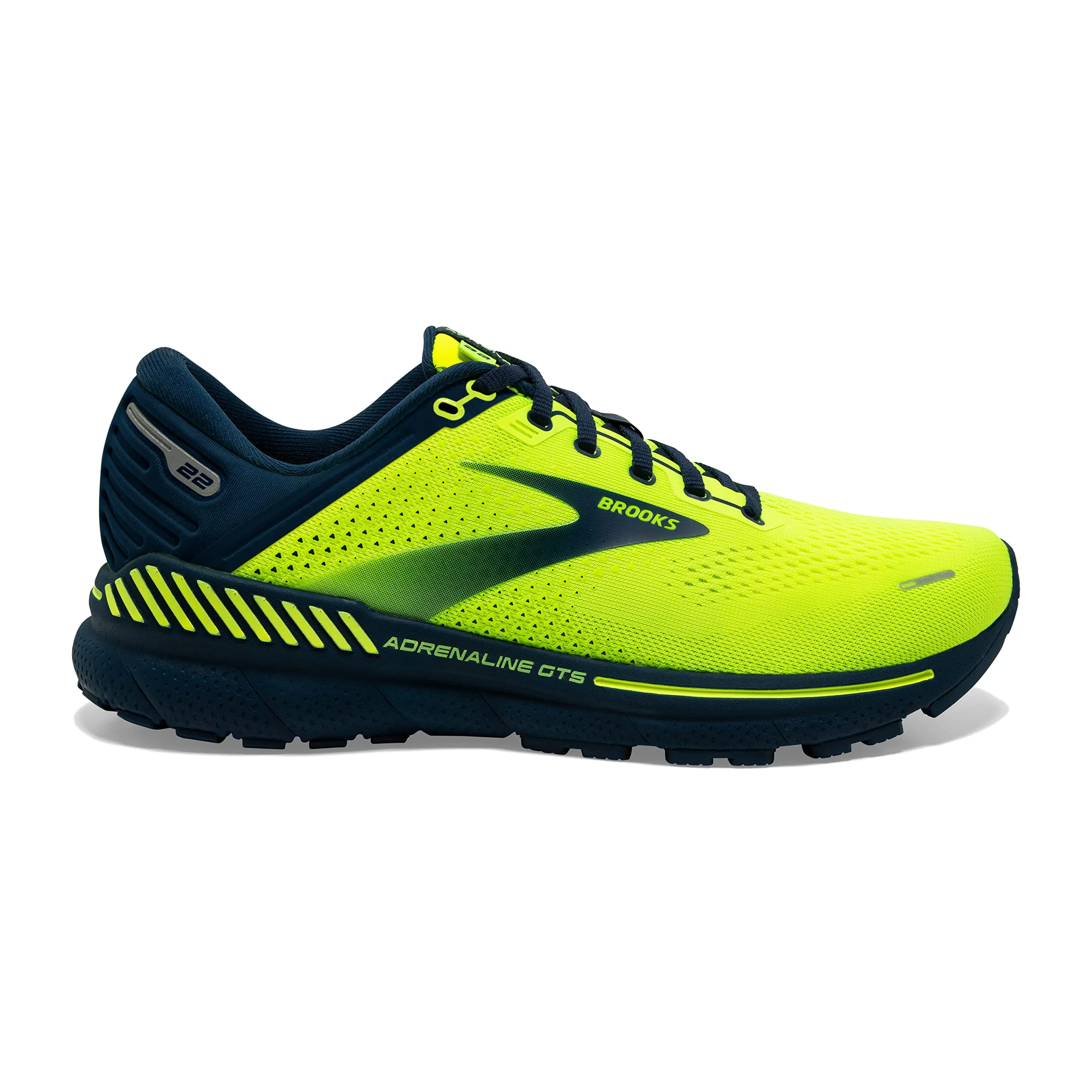 Brooks Men's Adrenaline GTS 22 Supportive Running Shoe - Nightlife/Titan - 10 Medium