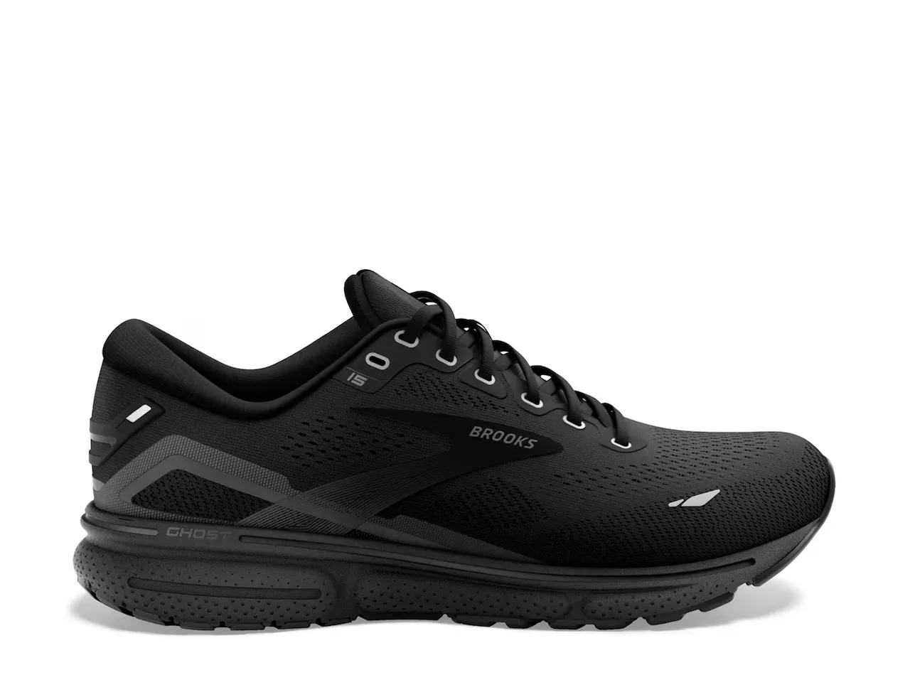 BROOKS MENS GHOST 15 - BLACK / BLACK