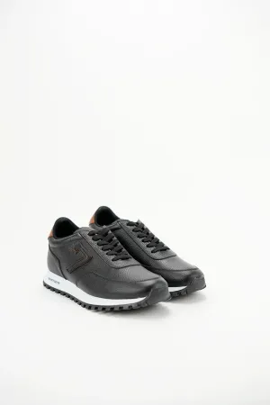 Casual Black Leather Shoes With Laces