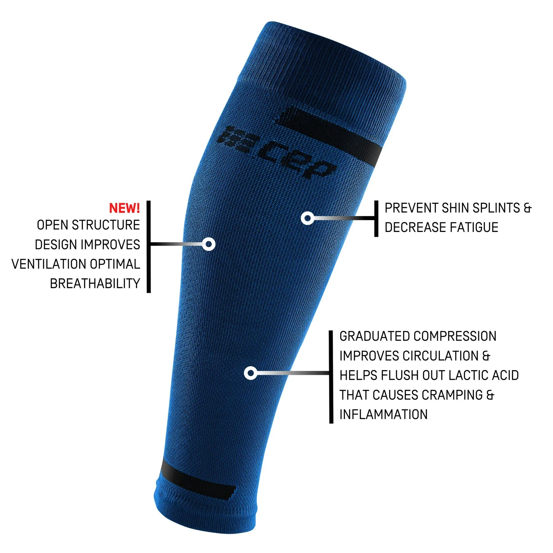 CEP | The Run Compression Calf Sleeves 4.0 | Women's | Blue