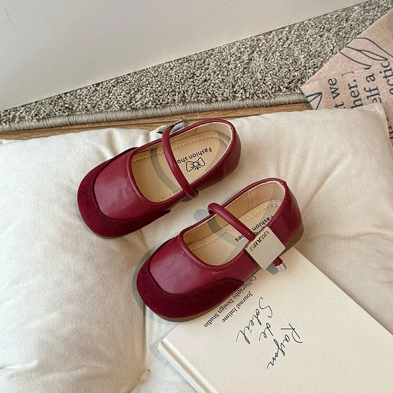 Charm Applique Mary Janes - Maroon