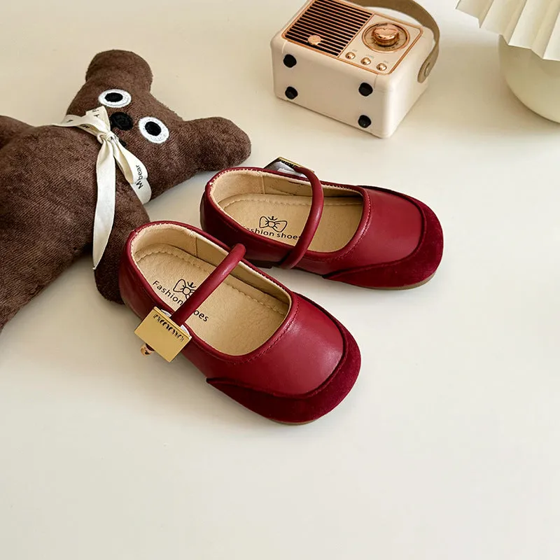 Charm Applique Mary Janes - Maroon