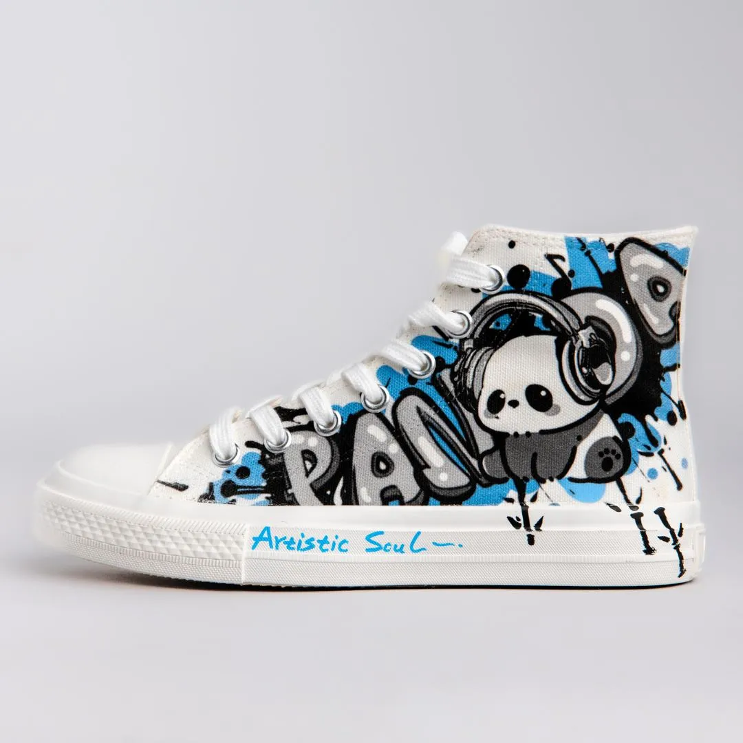 *CLEARANCE* Urban Style Panda High Top Canvas Shoes - Women's