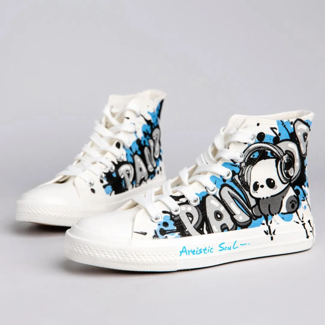 *CLEARANCE* Urban Style Panda High Top Canvas Shoes - Women's