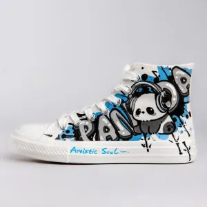 *CLEARANCE* Urban Style Panda High Top Canvas Shoes - Women's