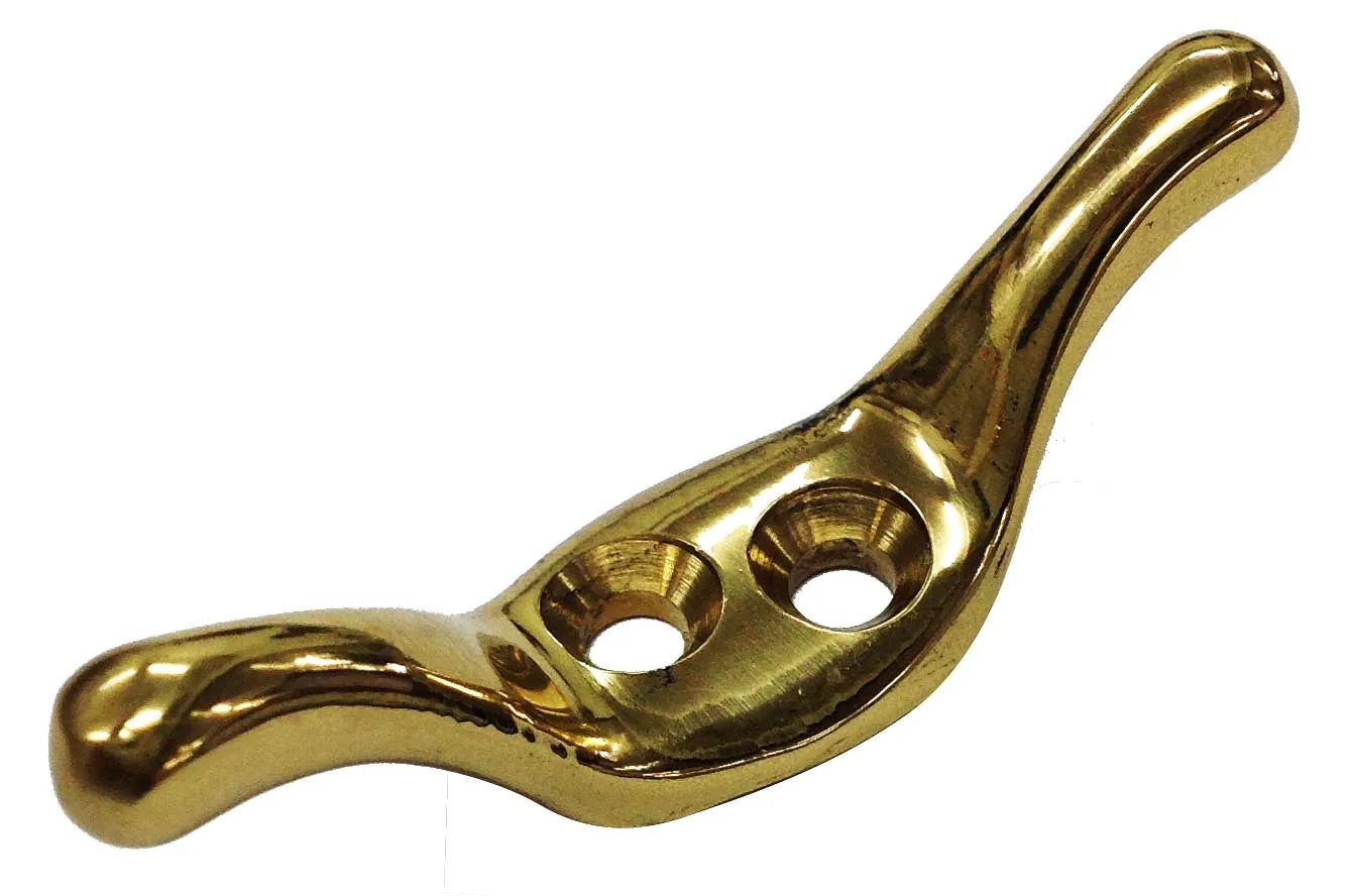 CLEAT HOOK BRASS 50MM