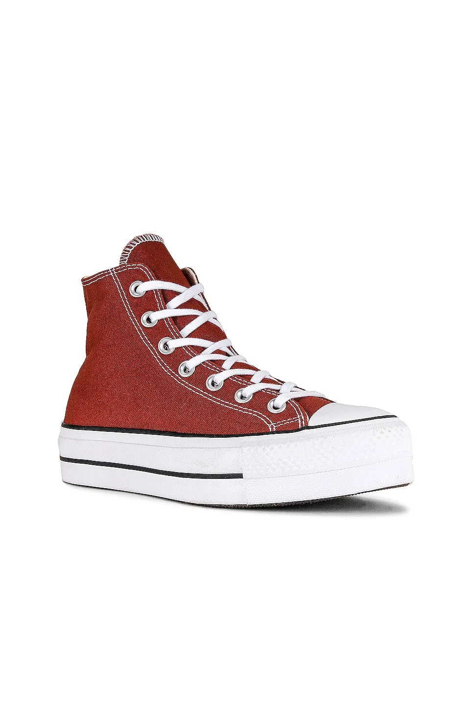 Converse Chuck Taylor All Star Lift Platform Sneakers in Ritual Red, White, & Black