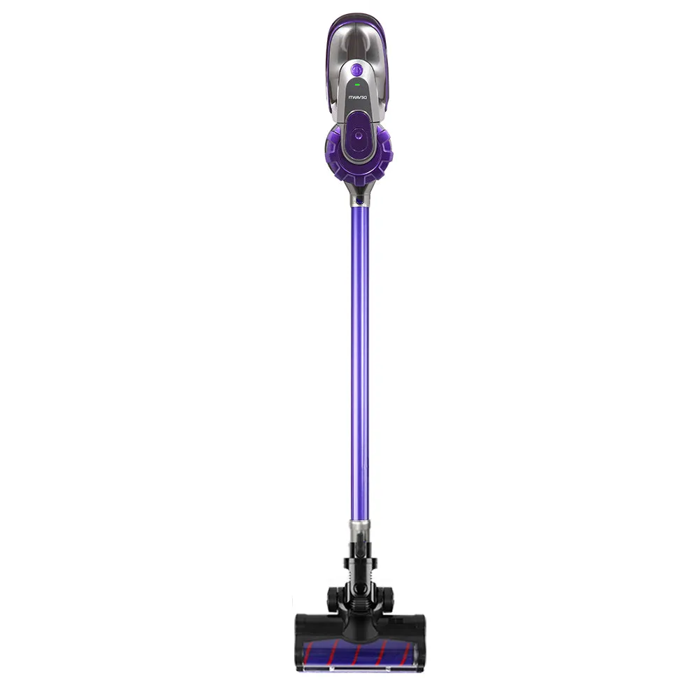 Cordless Vacuum Cleaner Stick Handstick Handheld 2-Speed W/ Headlight Purple