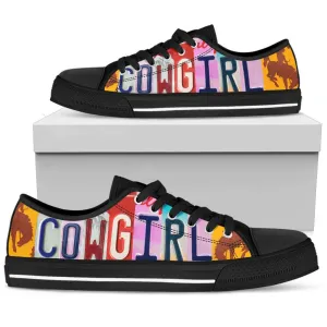 Cowgirl - Black Low Top Shoes