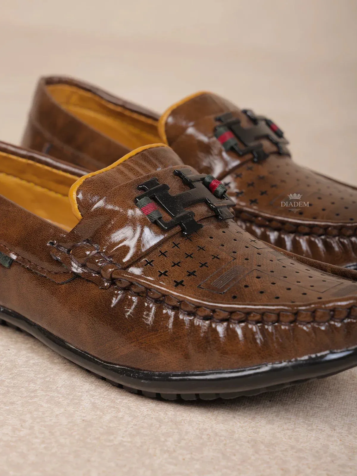 Dark Brown Casual Loafers for Boys