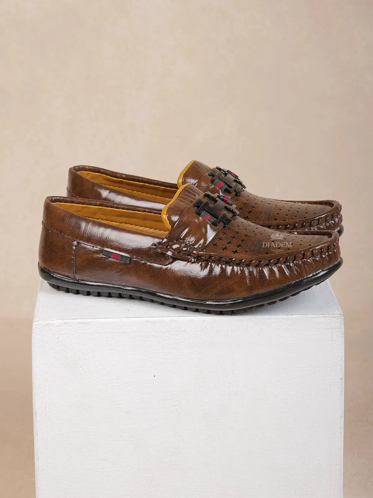 Dark Brown Casual Loafers for Boys