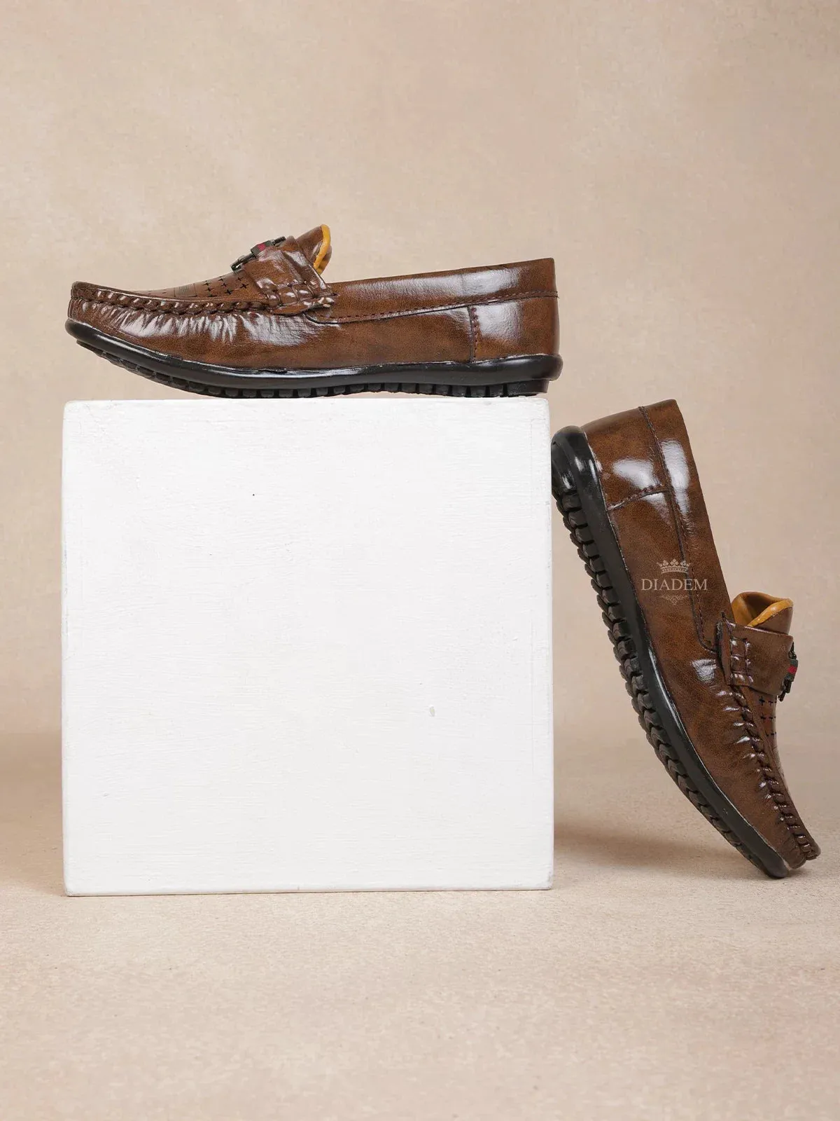 Dark Brown Casual Loafers for Boys