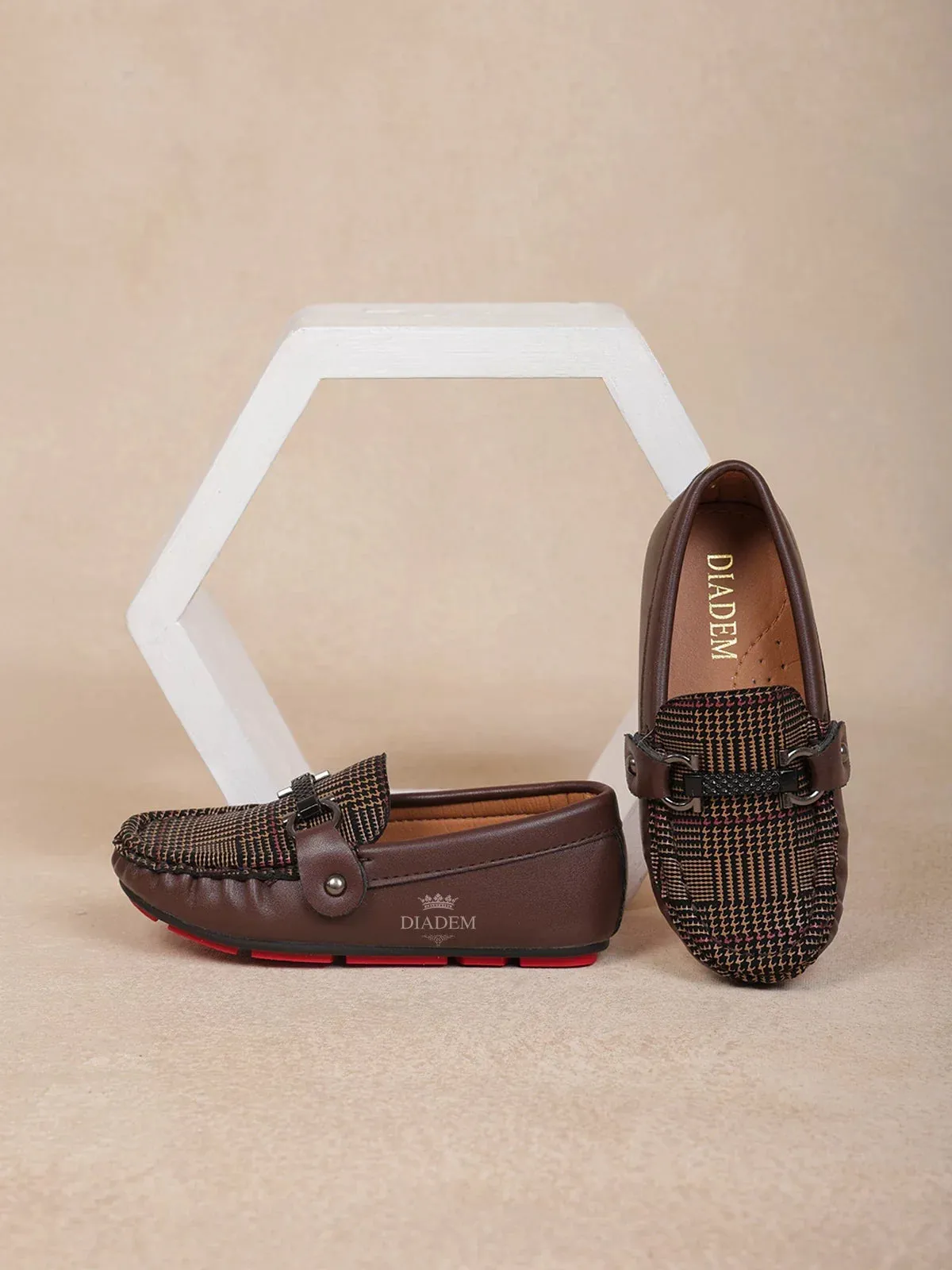 Dark Brown Leather Loafers for Boys