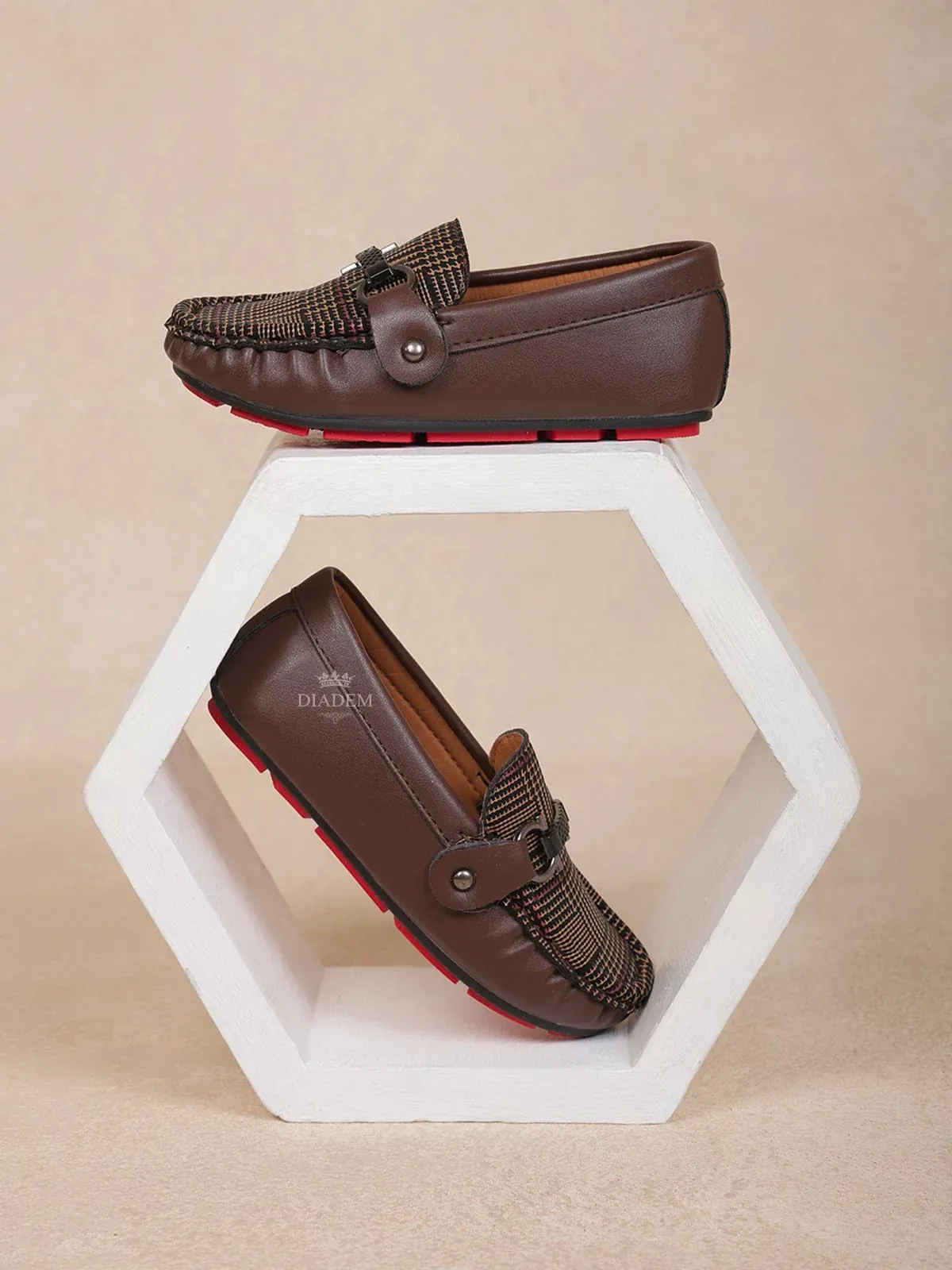 Dark Brown Leather Loafers for Boys