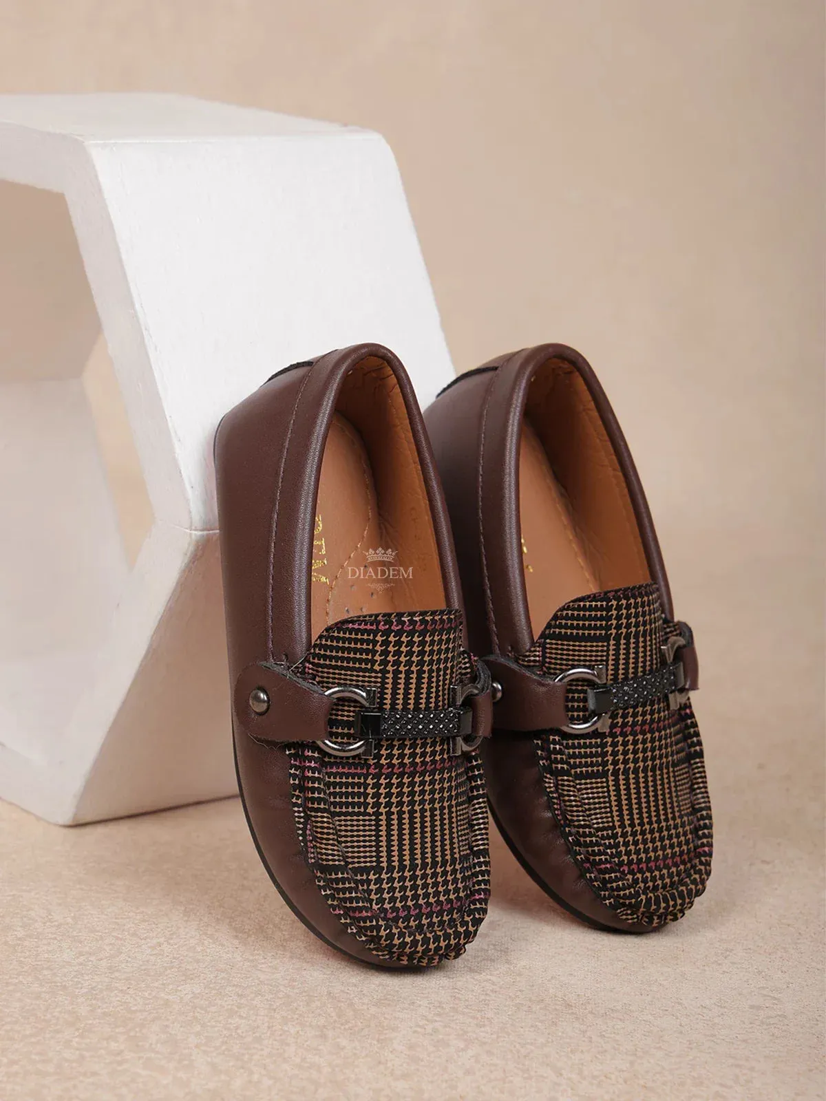 Dark Brown Leather Loafers for Boys