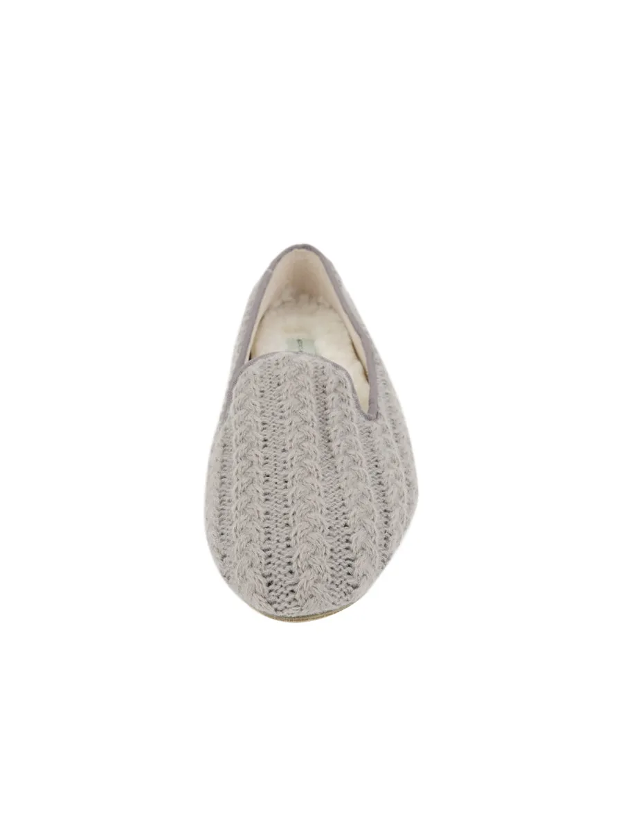 Deluxe Cable Knit Slipper