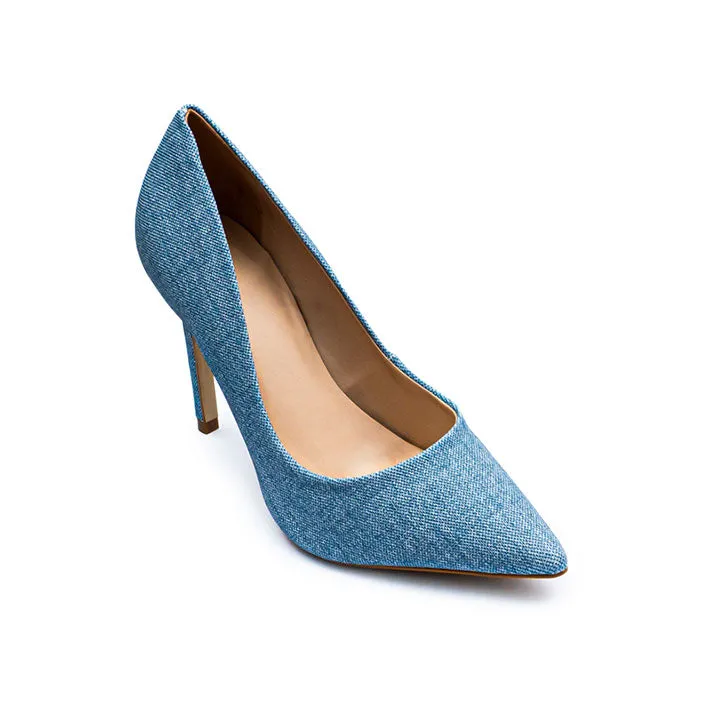 Denim Edit Pointed Pump BCR 021